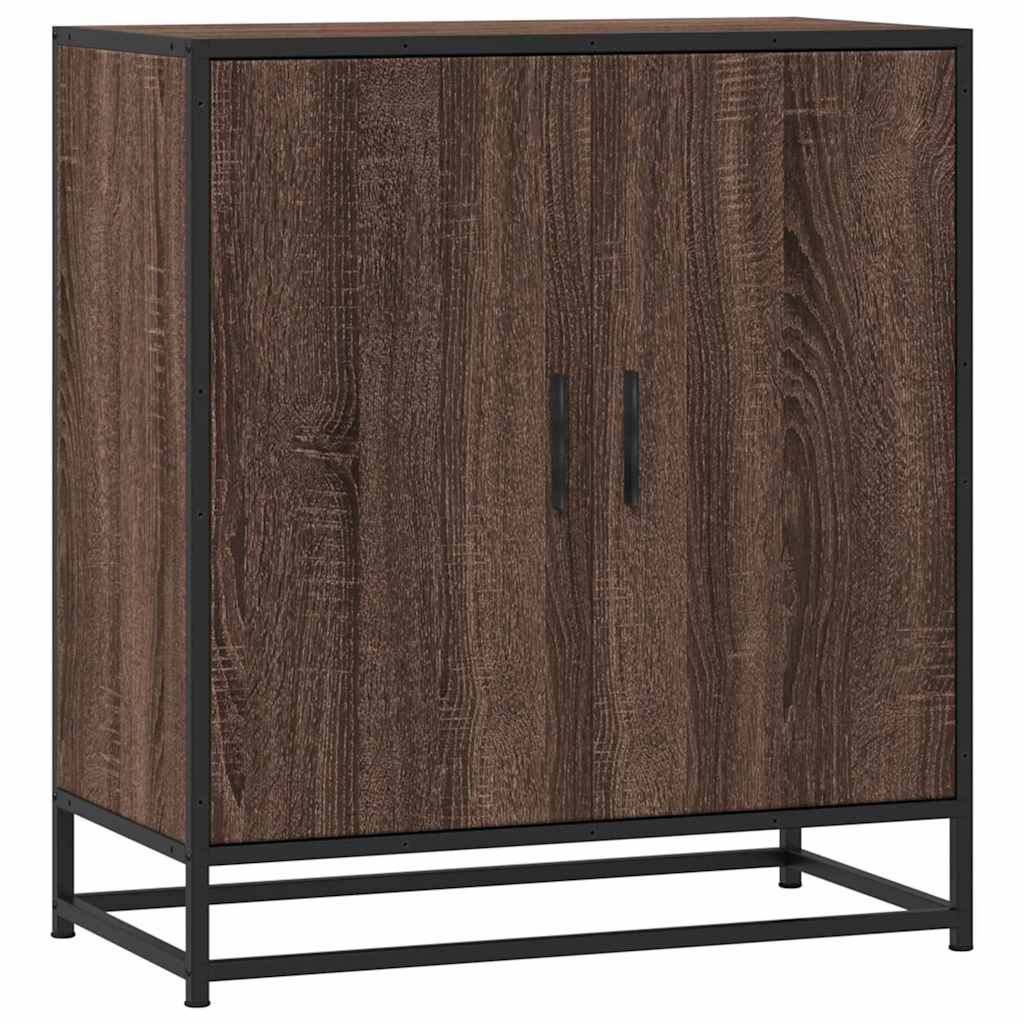 Buffet chêne marron 68x35x76 cm bois d'ingénierie et métal - XIOS