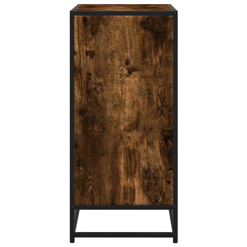 Buffet chêne fumé 68x35x76 cm bois d'ingénierie et métal - XIOS