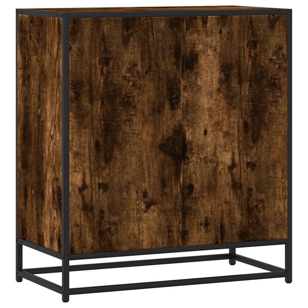 Buffet chêne fumé 68x35x76 cm bois d'ingénierie et métal - XIOS