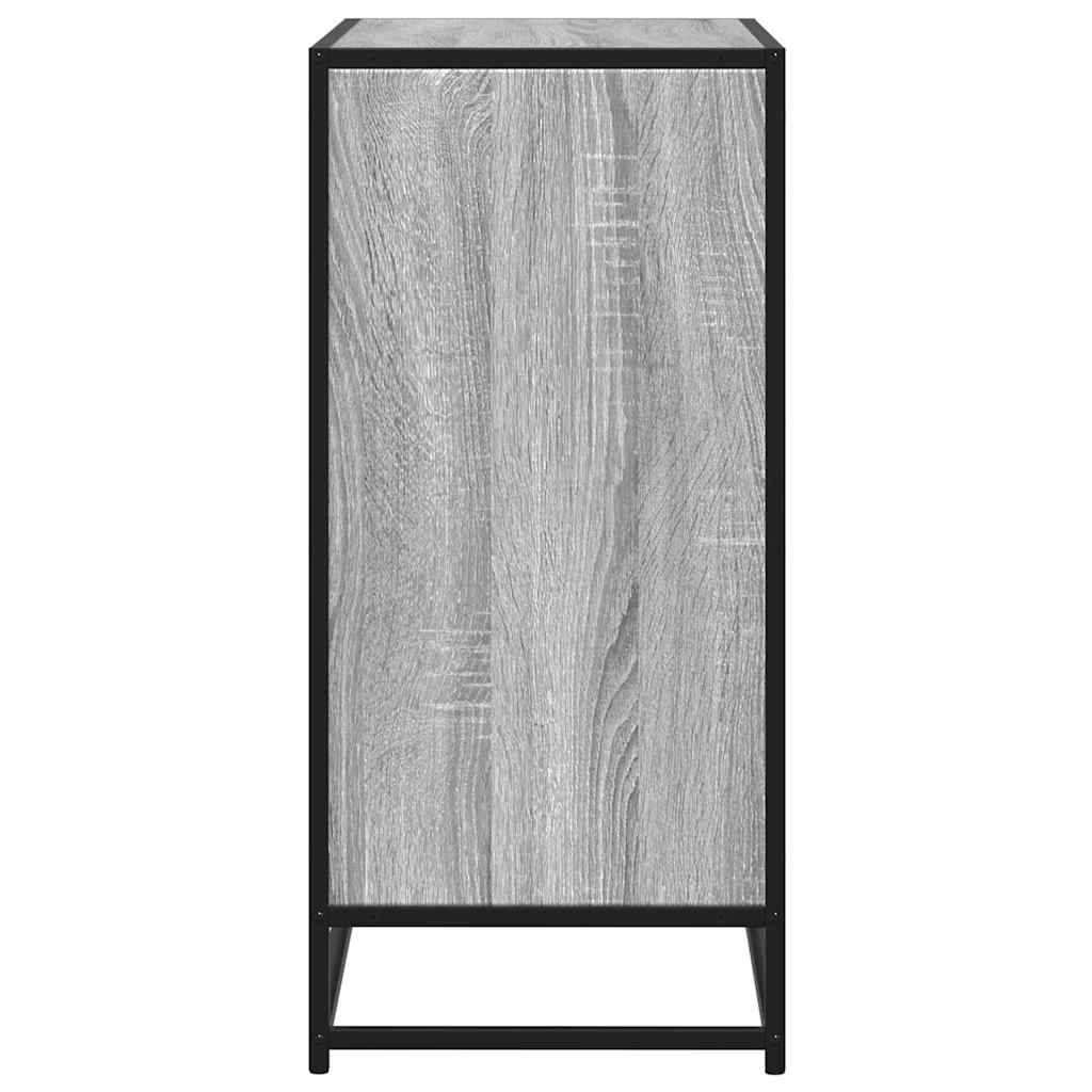 Buffet sonoma gris 68x35x76 cm bois d'ingénierie et métal - XIOS