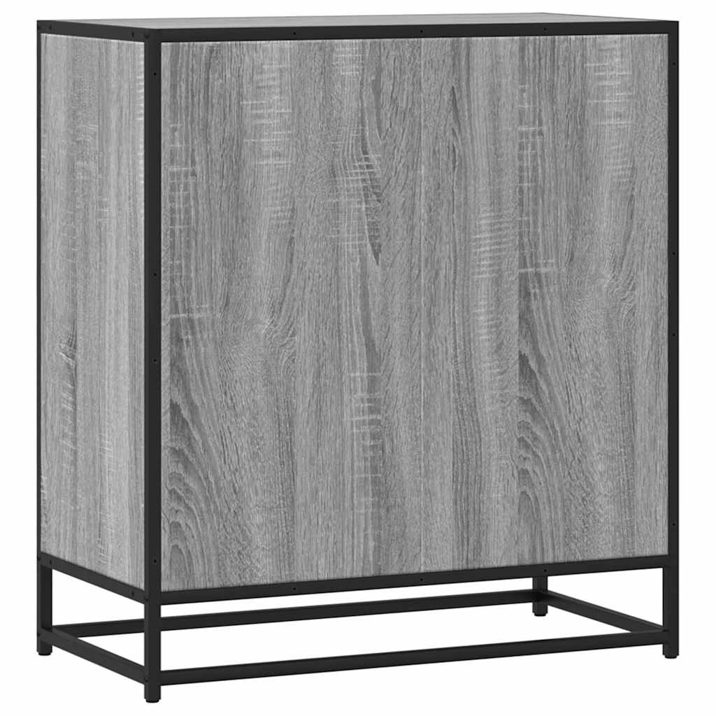 Buffet sonoma gris 68x35x76 cm bois d'ingénierie et métal - XIOS