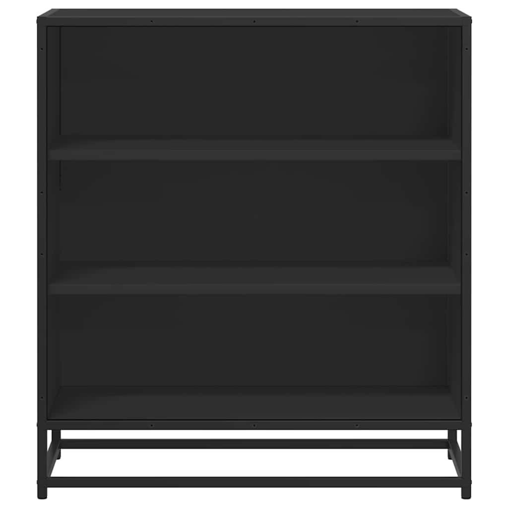 Buffet noir 68x35x76 cm bois d'ingénierie et métal - XIOS