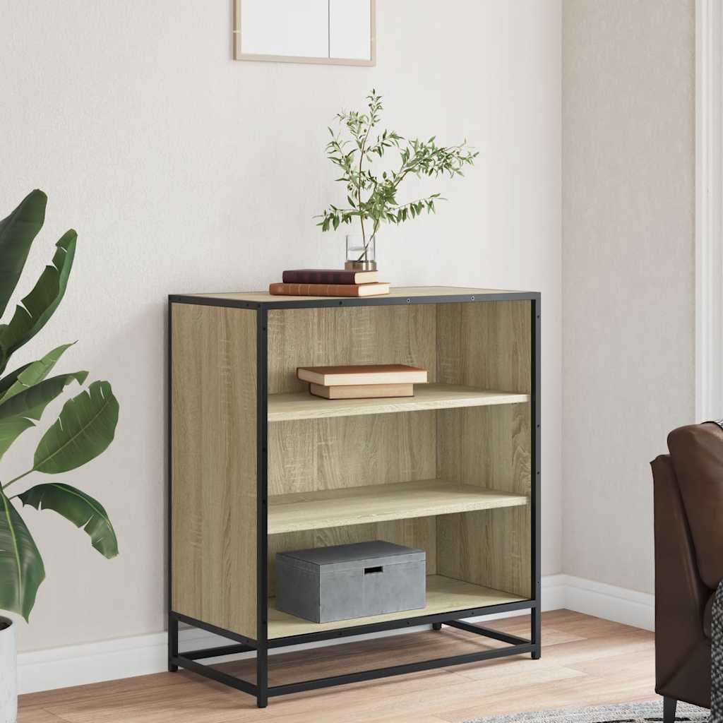 Buffet chêne sonoma 68x35x76 cm bois d'ingénierie et métal - XIOS