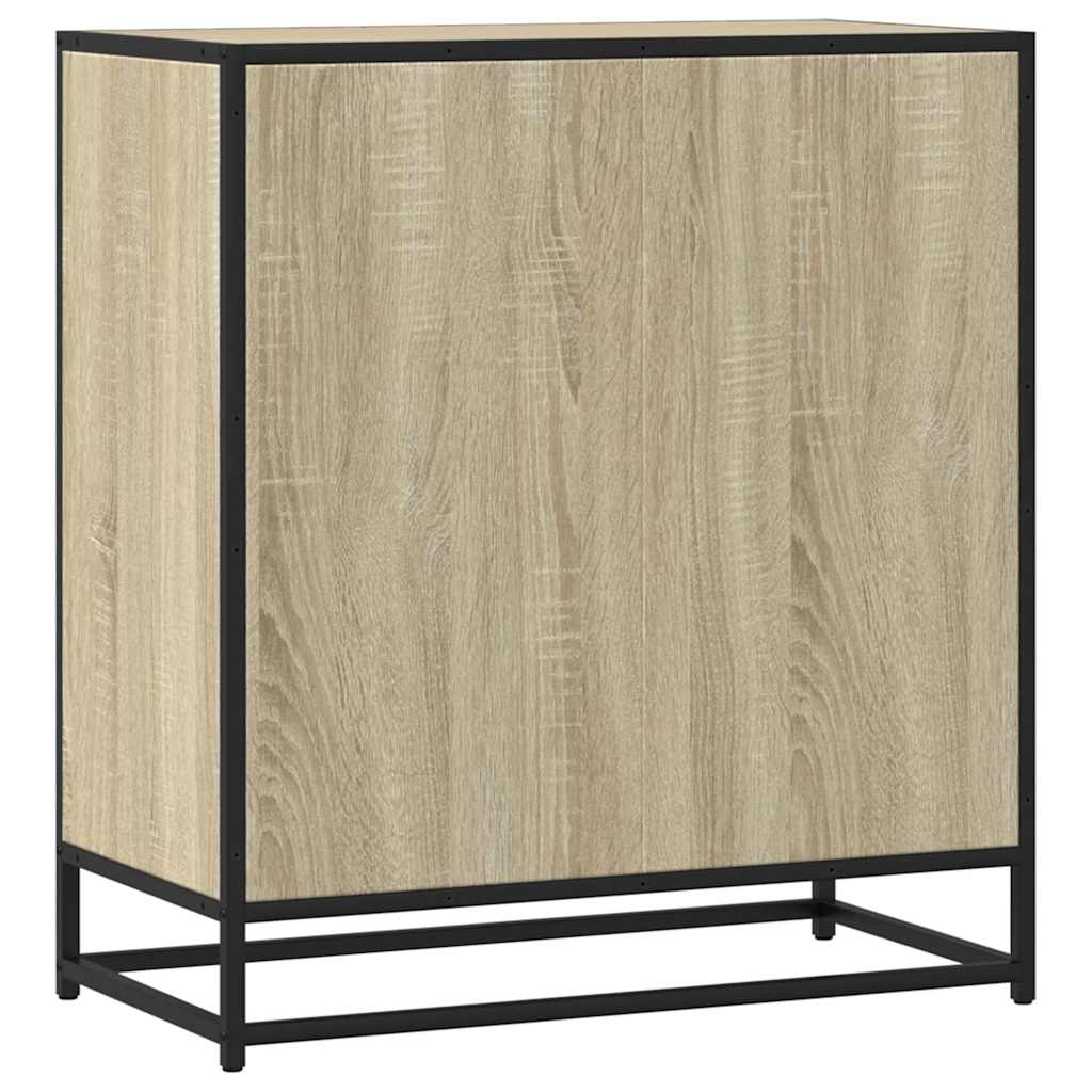 Buffet chêne sonoma 68x35x76 cm bois d'ingénierie et métal - XIOS