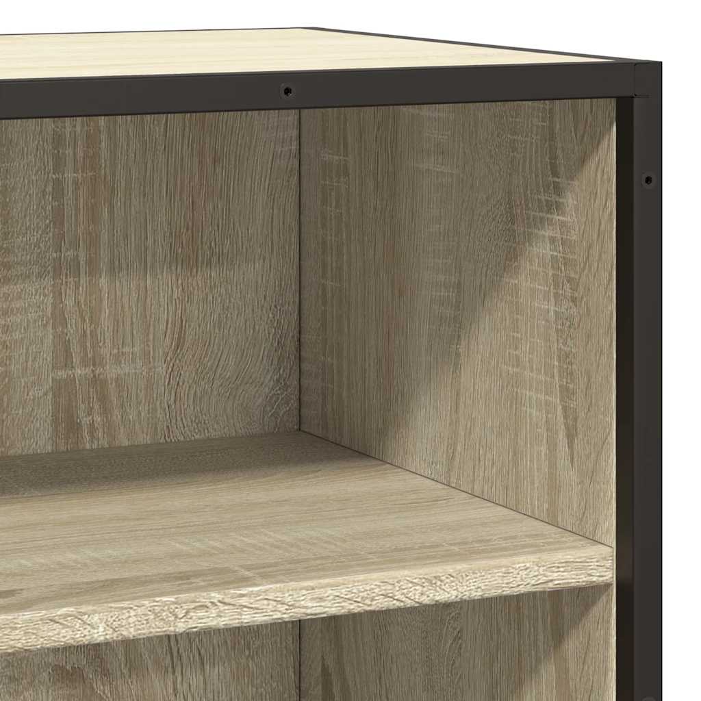 Buffet chêne sonoma 68x35x76 cm bois d'ingénierie et métal - XIOS