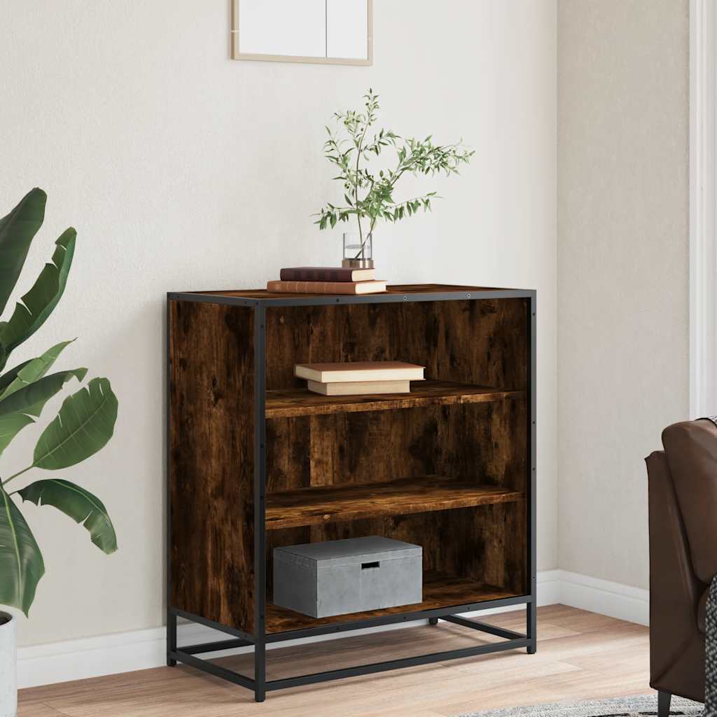 Buffet chêne fumé 68x35x76 cm bois d'ingénierie et métal - XIOS