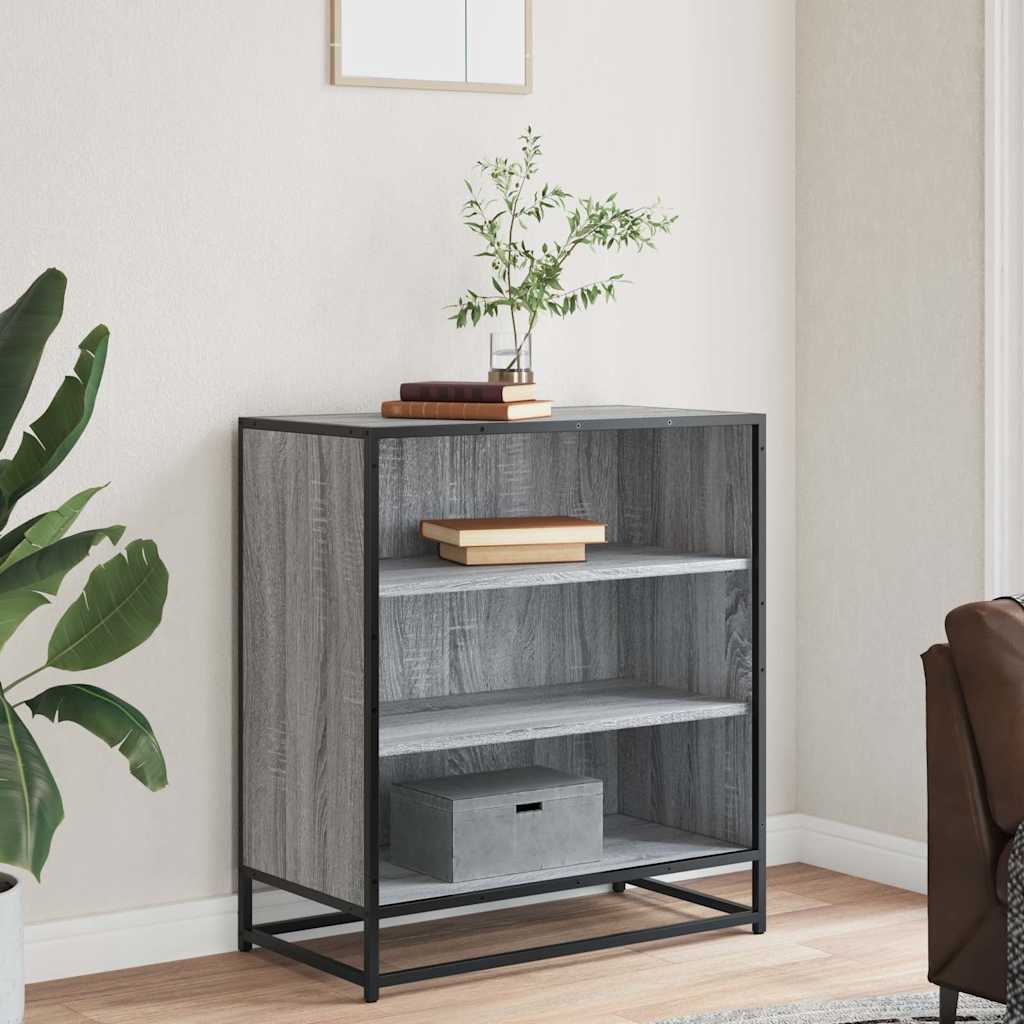 Buffet sonoma gris 68x35x76 cm bois d'ingénierie et métal - XIOS