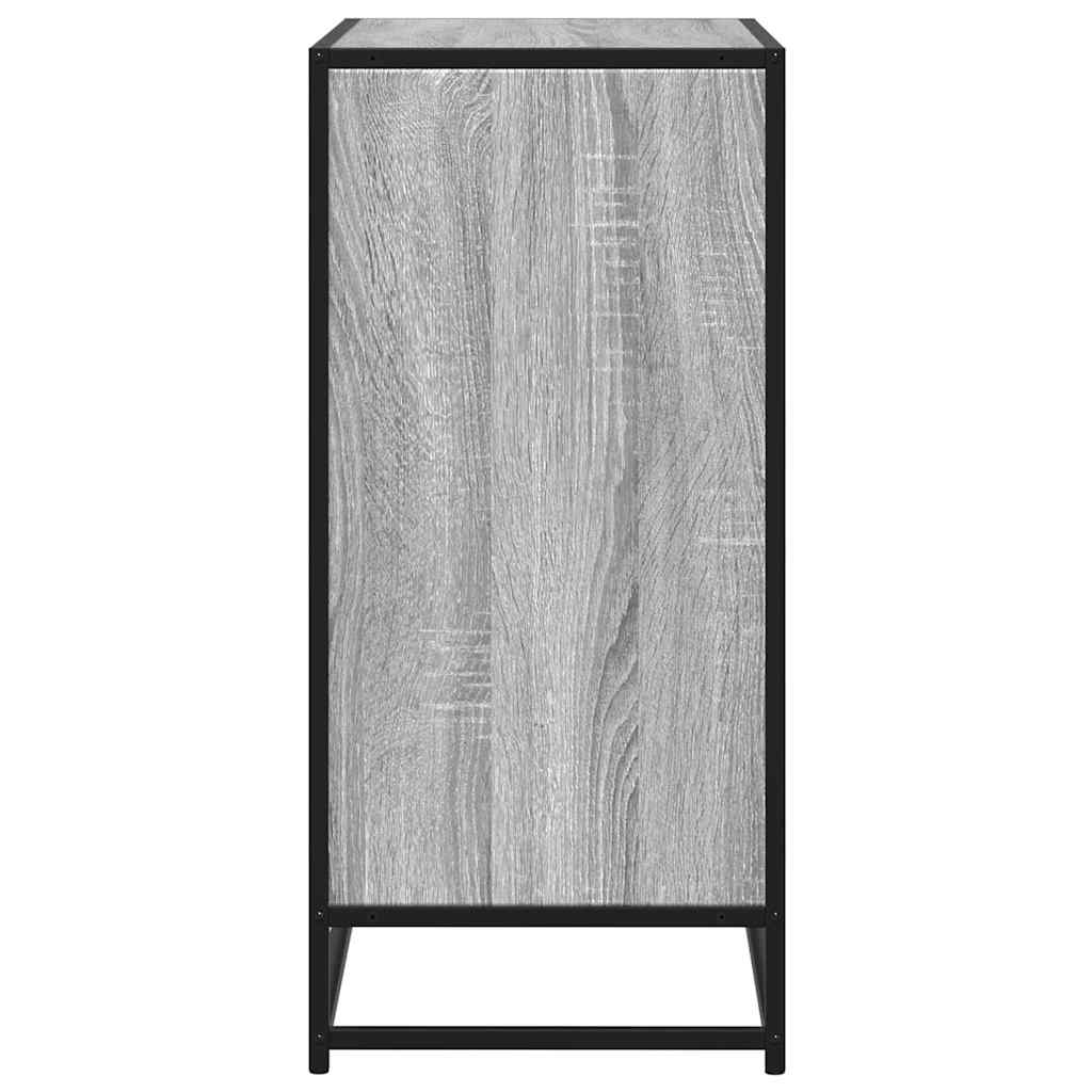 Buffet sonoma gris 68x35x76 cm bois d'ingénierie et métal - XIOS