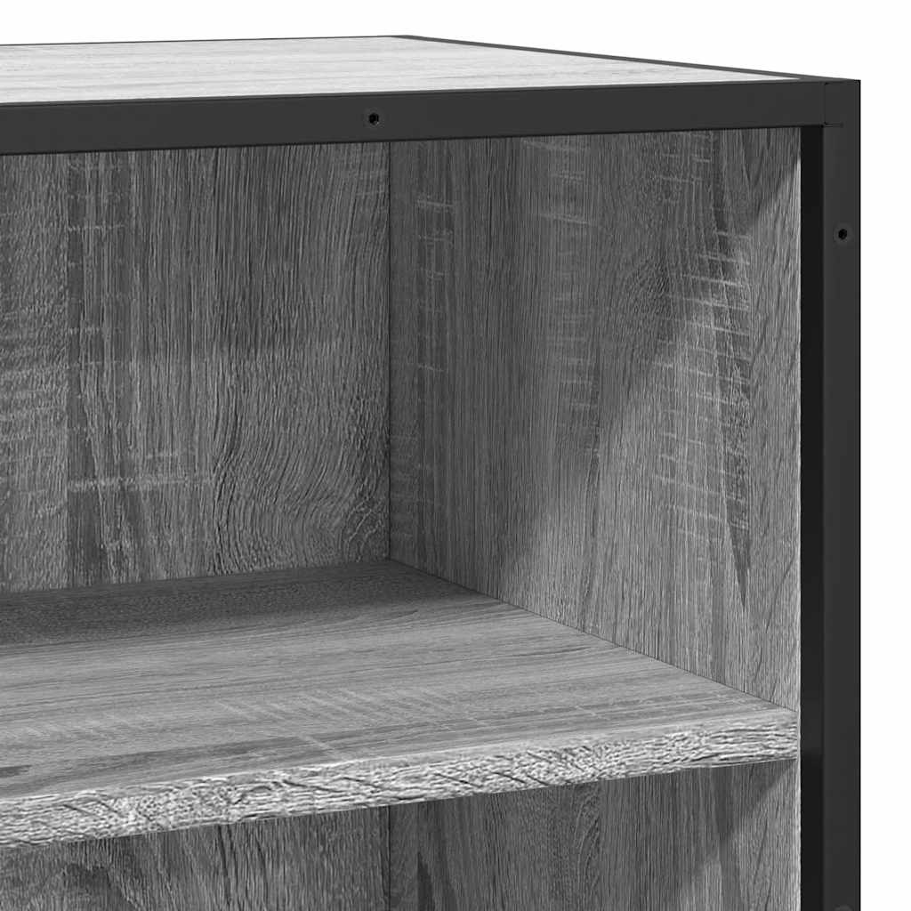 Buffet sonoma gris 68x35x76 cm bois d'ingénierie et métal - XIOS