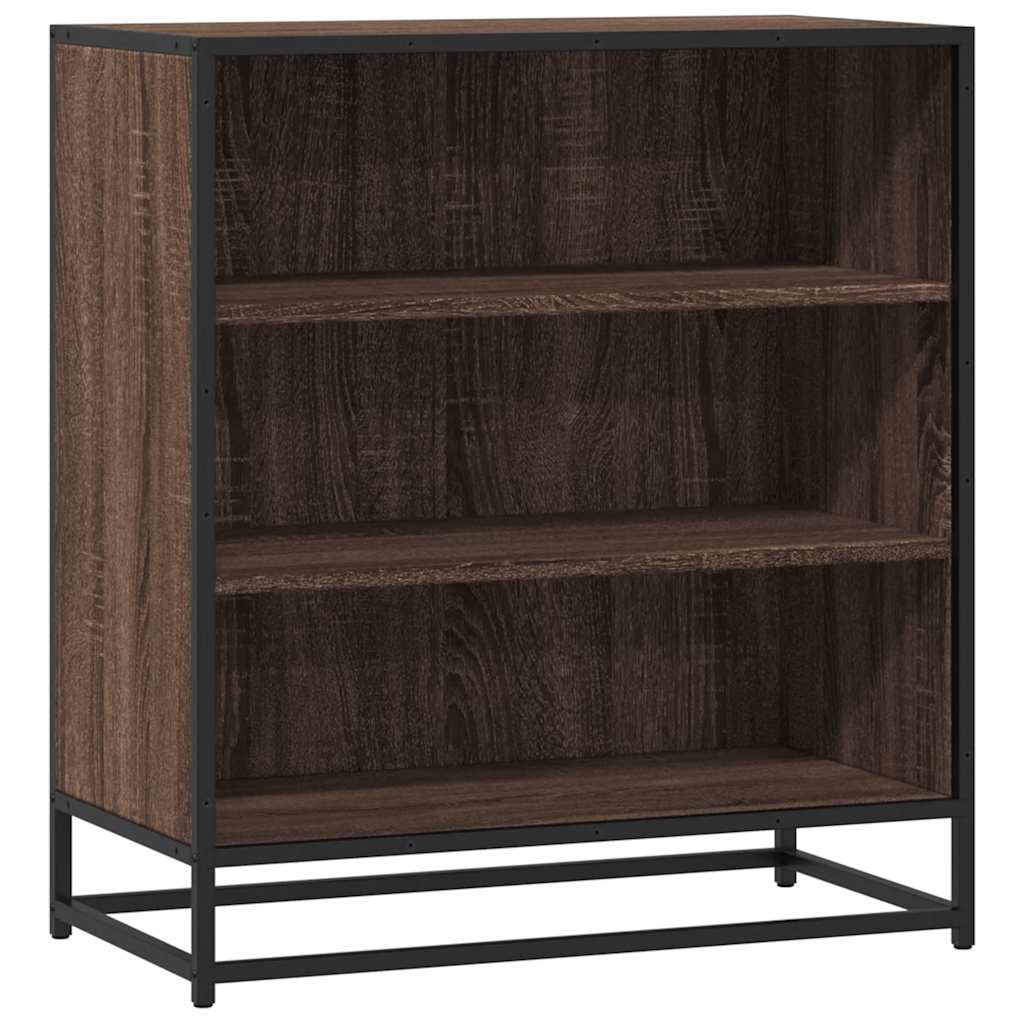 Buffet chêne marron 68x35x76 cm bois d'ingénierie et métal - XIOS
