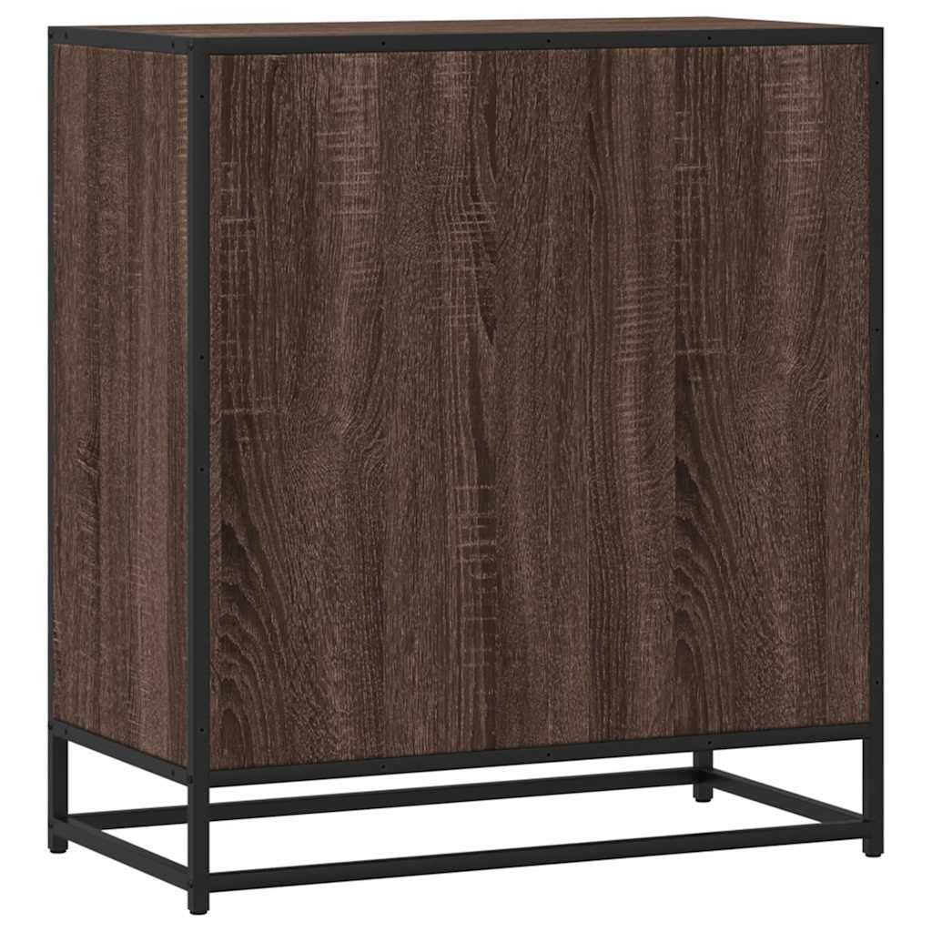 Buffet chêne marron 68x35x76 cm bois d'ingénierie et métal - XIOS