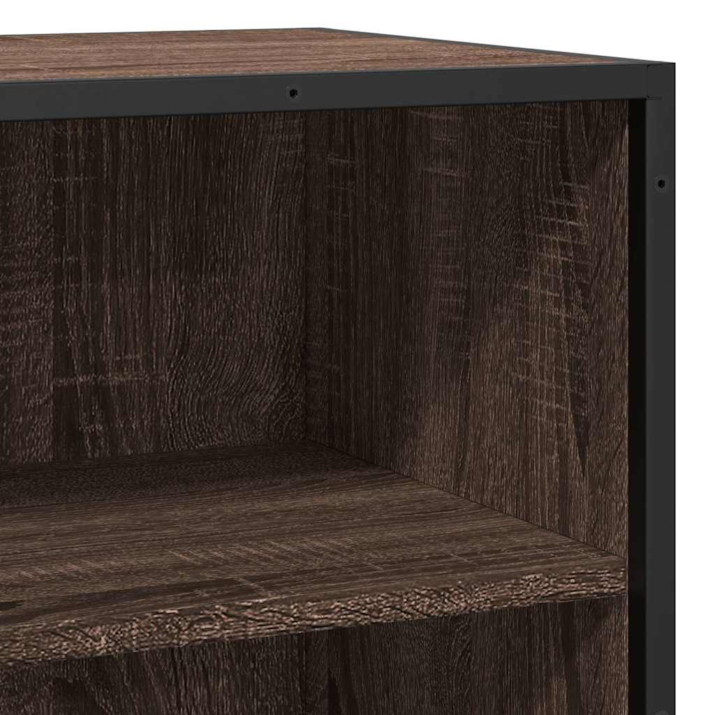 Buffet chêne marron 68x35x76 cm bois d'ingénierie et métal - XIOS