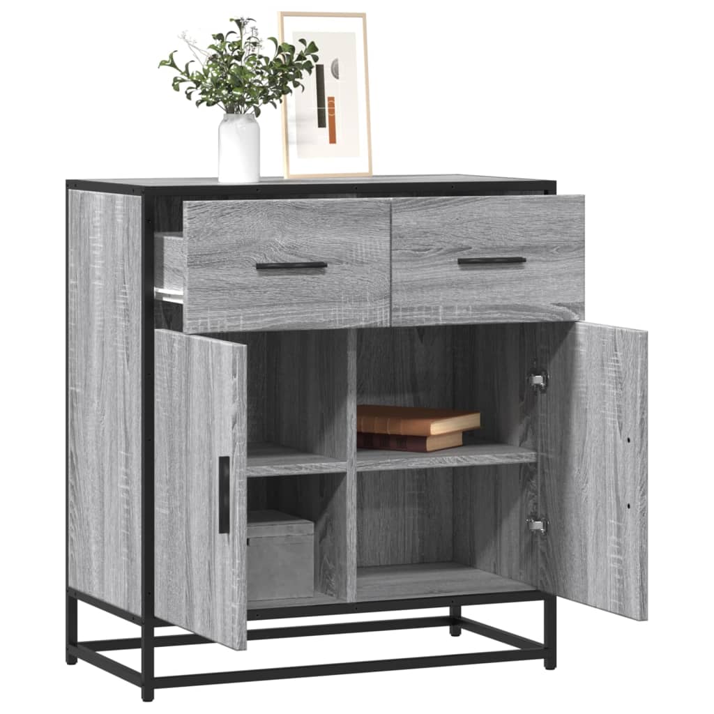 Buffet sonoma gris 68x35x76 cm bois d'ingénierie - XIOS