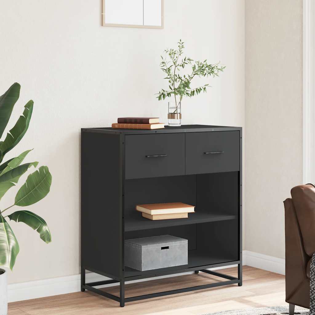 Buffet noir 68x35x76 cm bois d'ingénierie - XIOS