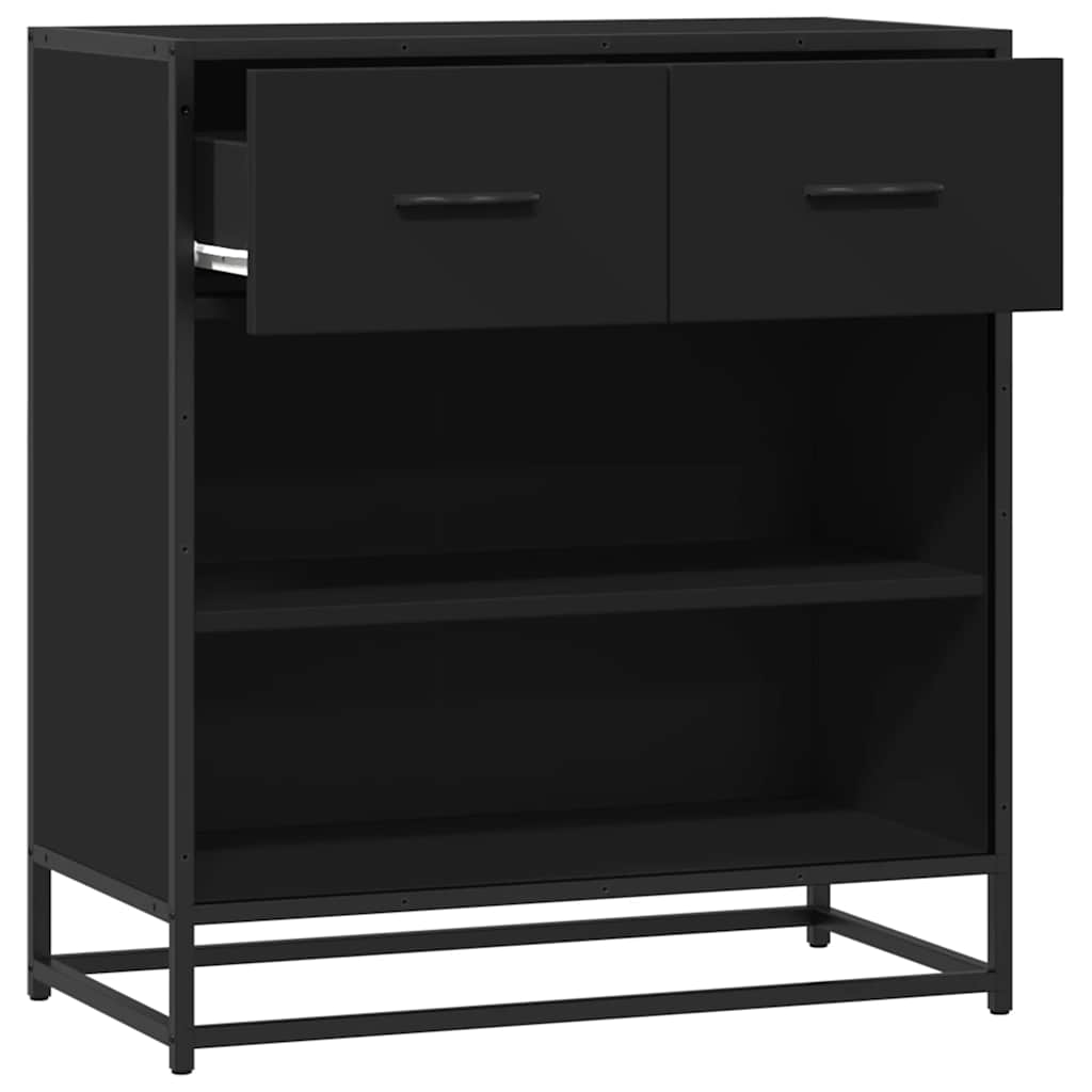 Buffet noir 68x35x76 cm bois d'ingénierie - XIOS
