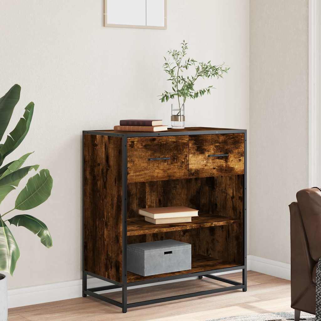 Buffet chêne fumé 68x35x76 cm bois d'ingénierie - XIOS
