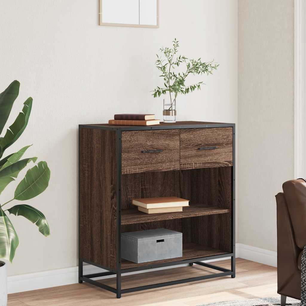 Buffet chêne marron 68x35x76 cm bois d'ingénierie - XIOS