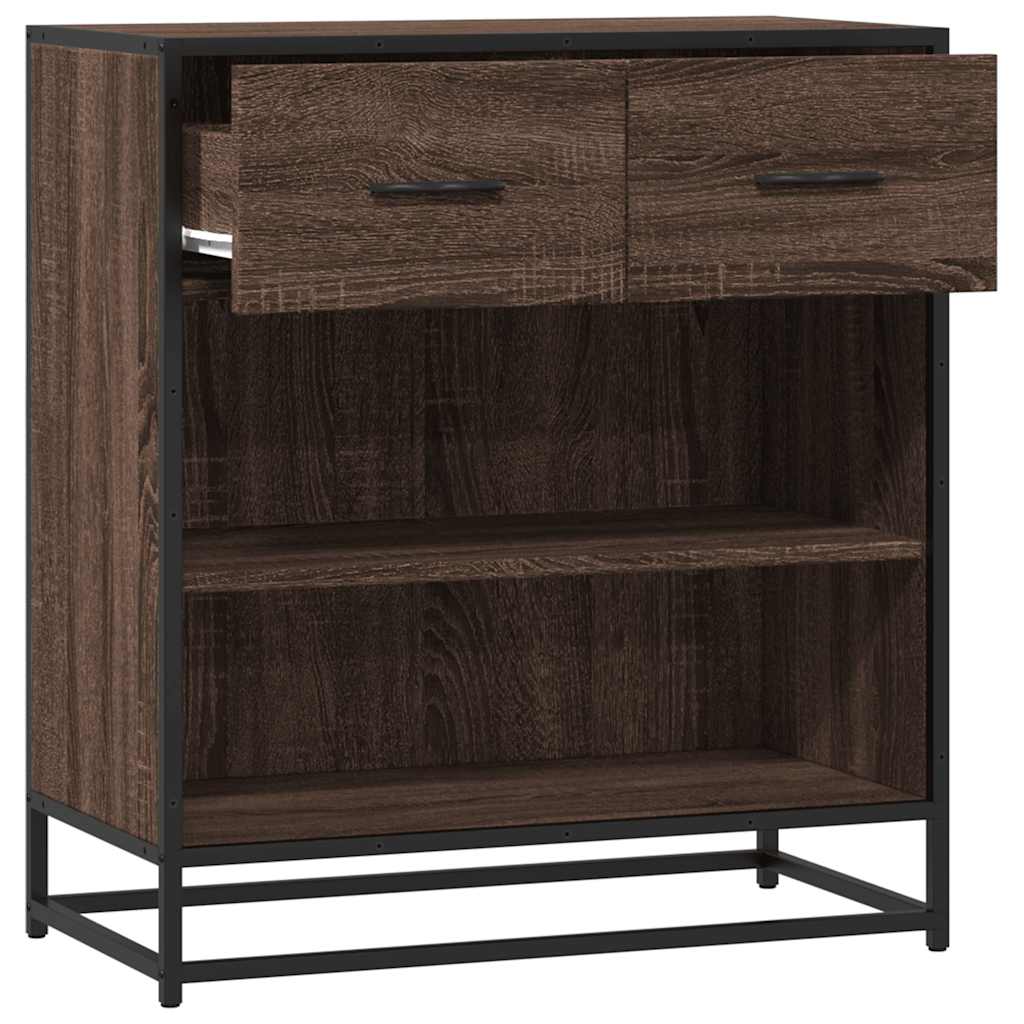 Buffet chêne marron 68x35x76 cm bois d'ingénierie - XIOS