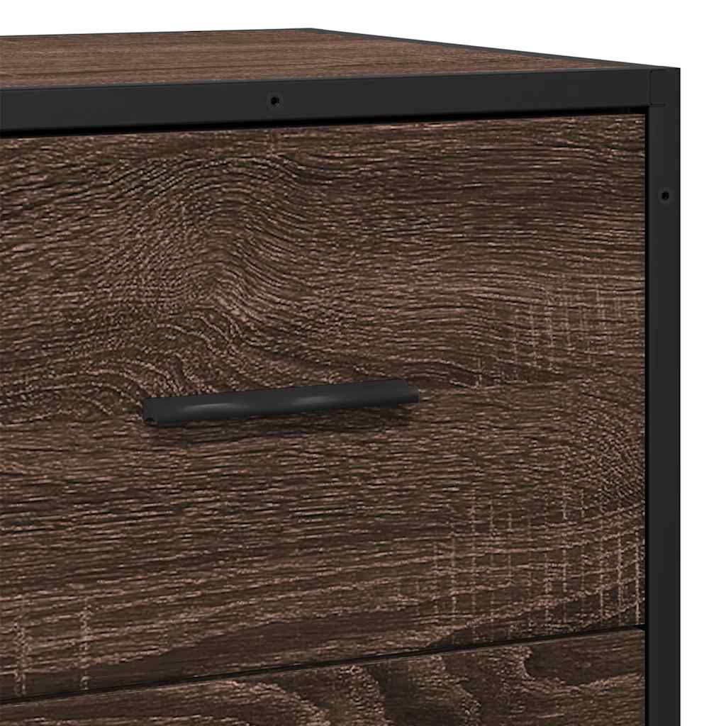 Buffet chêne marron 68x35x76 cm bois d'ingénierie - XIOS