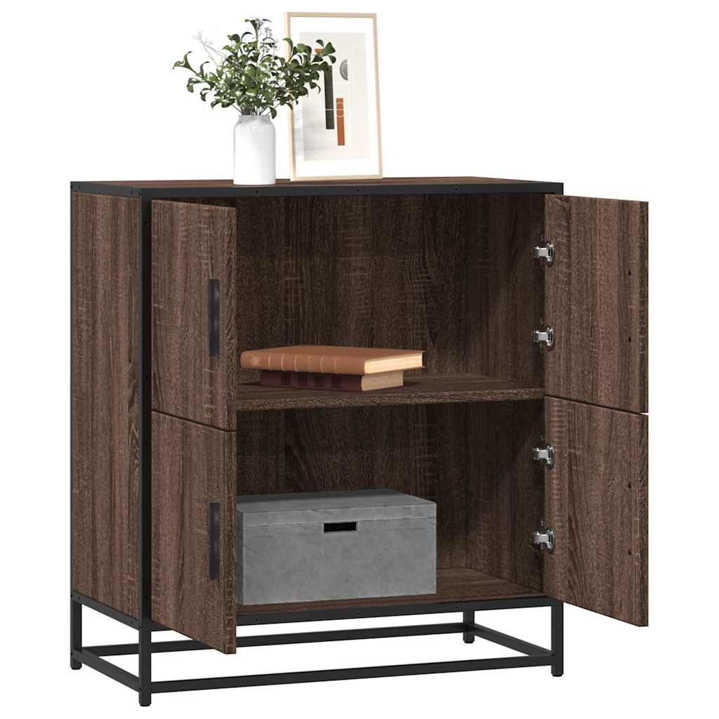 Buffet chêne marron 68x35x76 cm bois d'ingénierie - XIOS