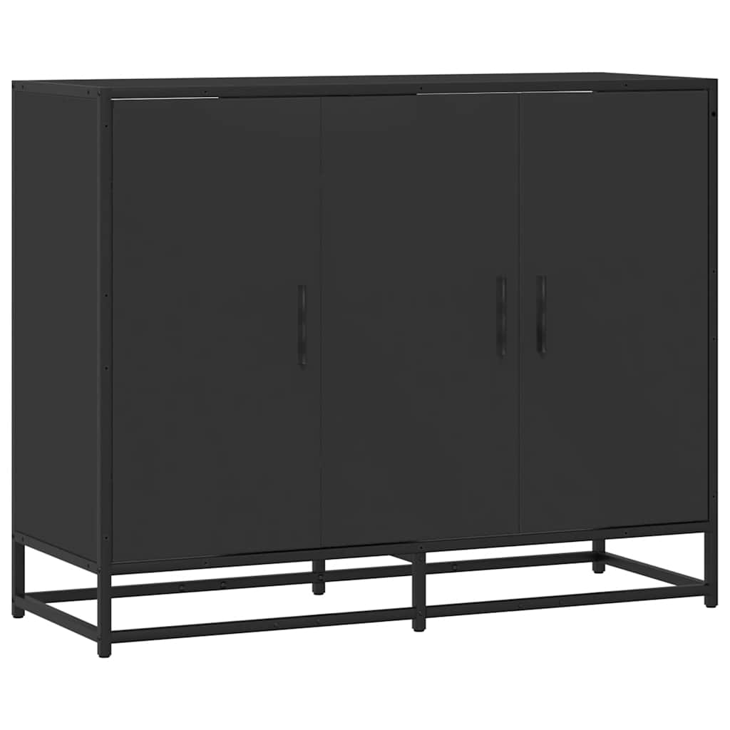 Buffet noir 94x35x76 cm bois d’ingénierie - XIOS