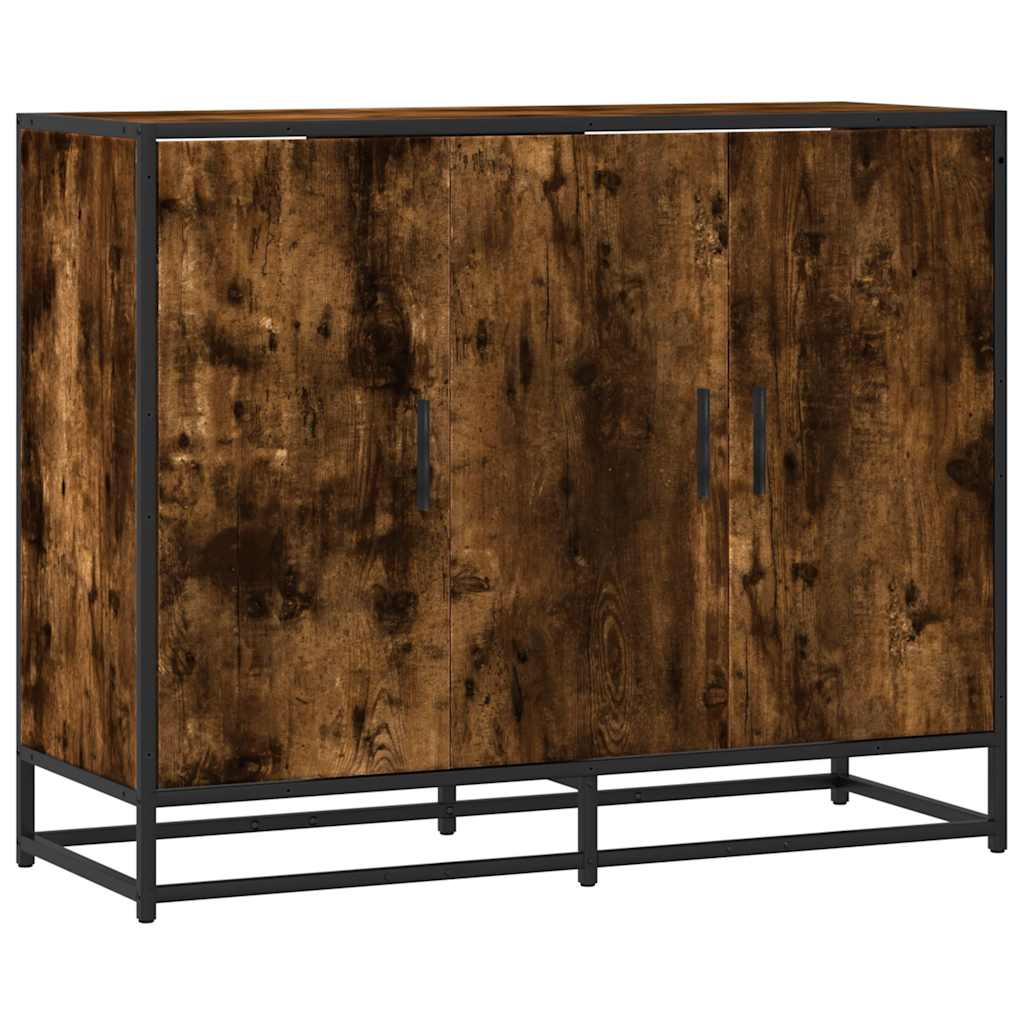 Buffet chêne fumé 94x35x76 cm bois d'ingénierie - XIOS