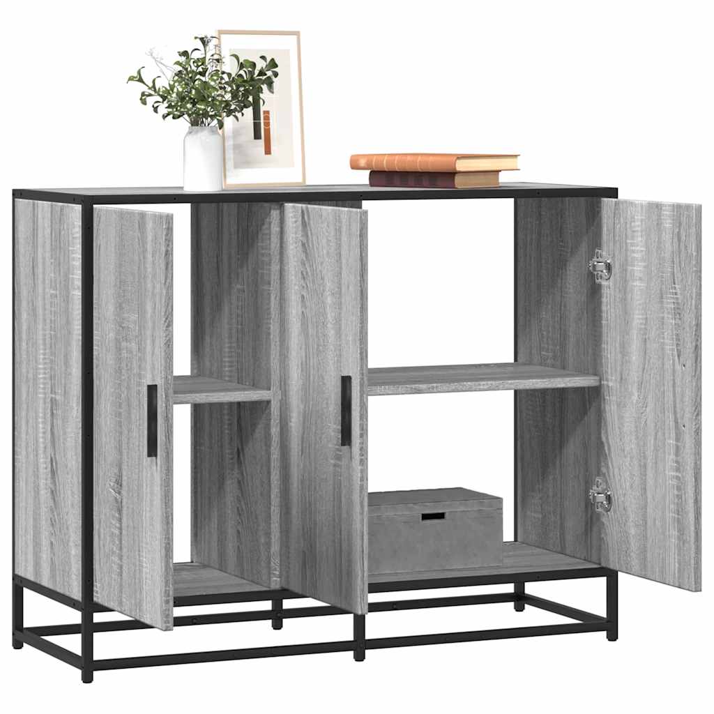 Buffet sonoma gris 94x35x76 cm bois d'ingénierie - XIOS