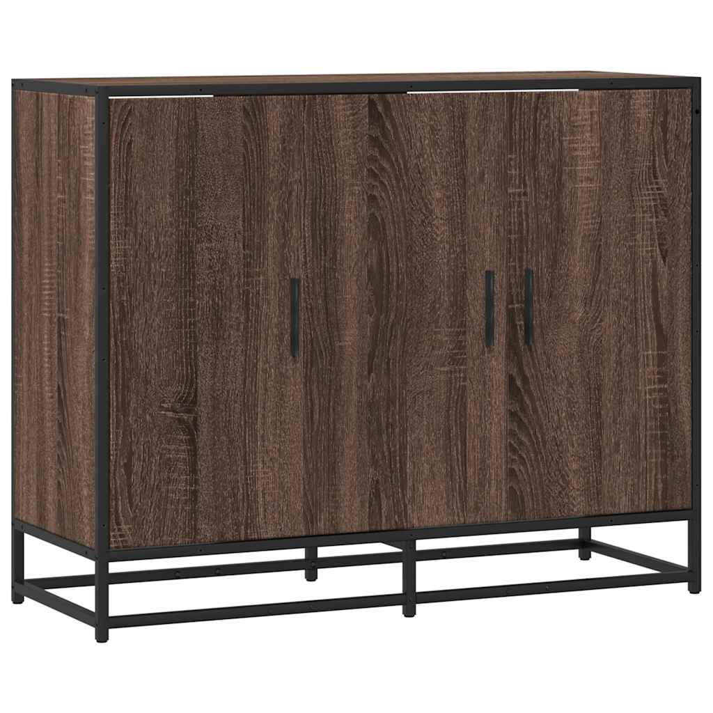 Buffet chêne marron 94x35x76 cm bois d'ingénierie - XIOS