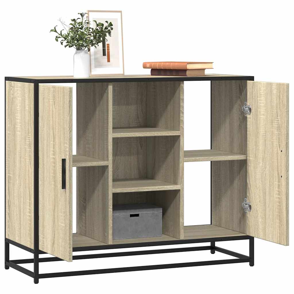 Buffet chêne sonoma 92x35x76 cm bois d'ingénierie - XIOS
