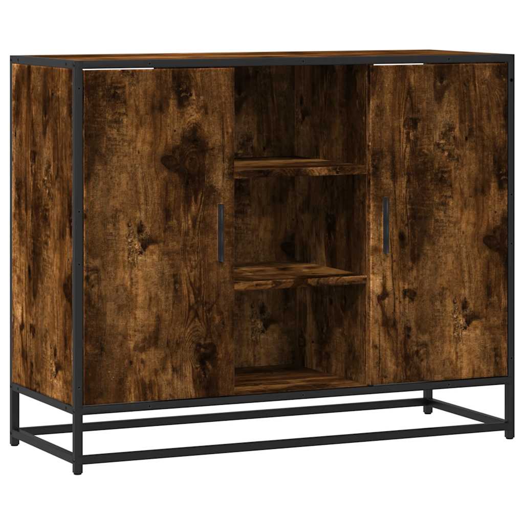 Buffet chêne fumé 92x35x76 cm bois d'ingénierie - XIOS