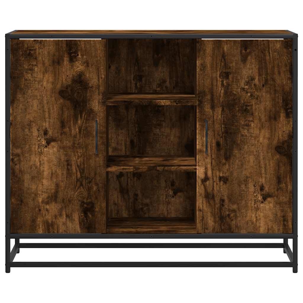 Buffet chêne fumé 92x35x76 cm bois d'ingénierie - XIOS