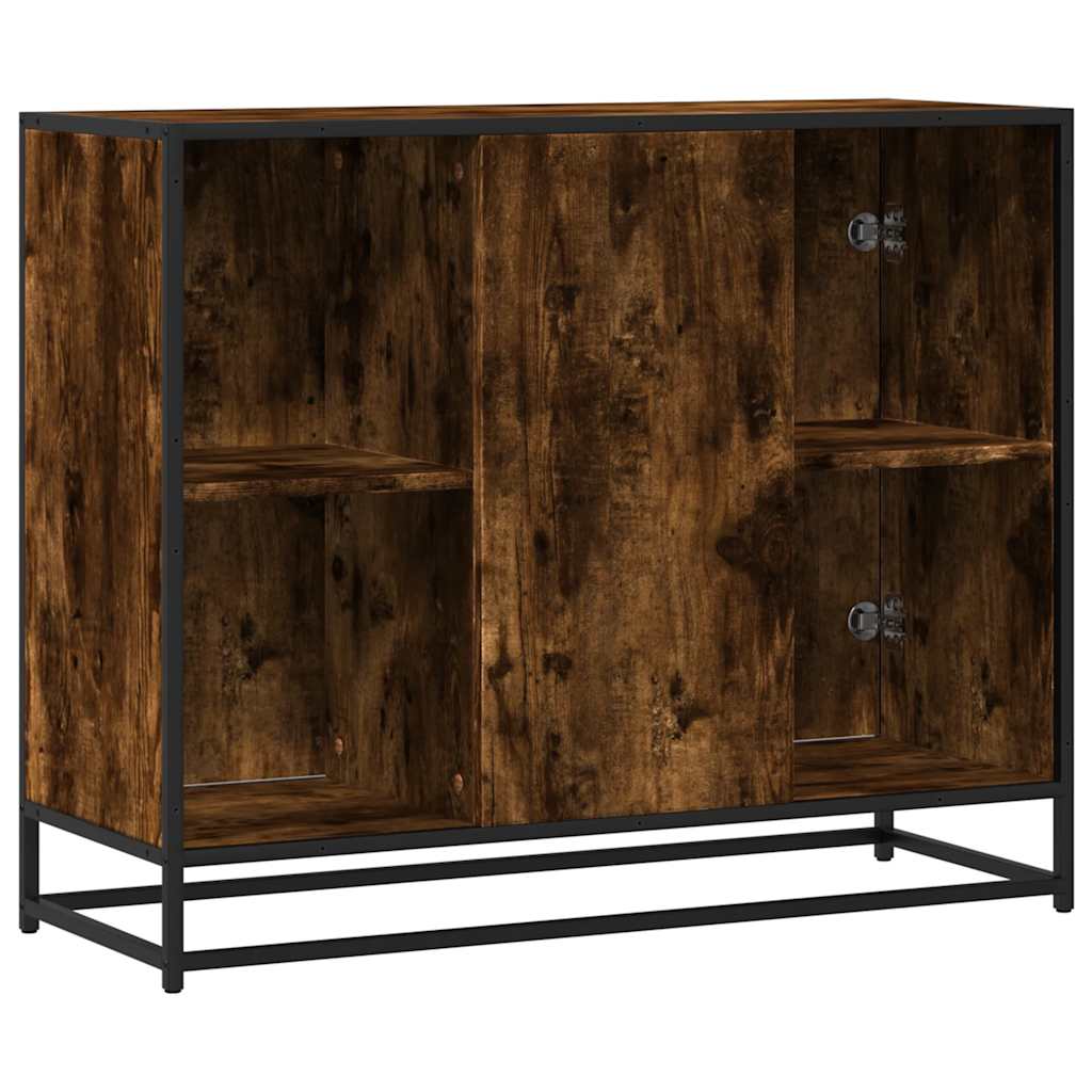 Buffet chêne fumé 92x35x76 cm bois d'ingénierie - XIOS