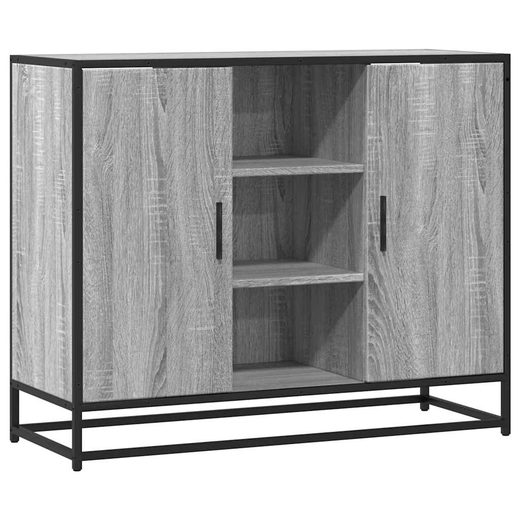 Buffet sonoma gris 92x35x76 cm bois d'ingénierie - XIOS