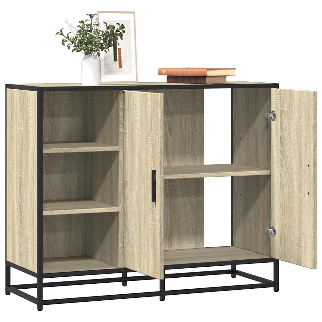 Buffet chêne sonoma 92x35x76 cm bois d'ingénierie - XIOS