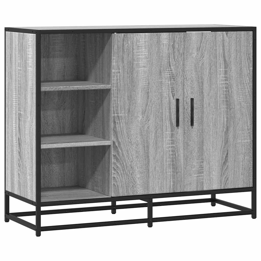 Buffet sonoma gris 92x35x76 cm bois d'ingénierie - XIOS