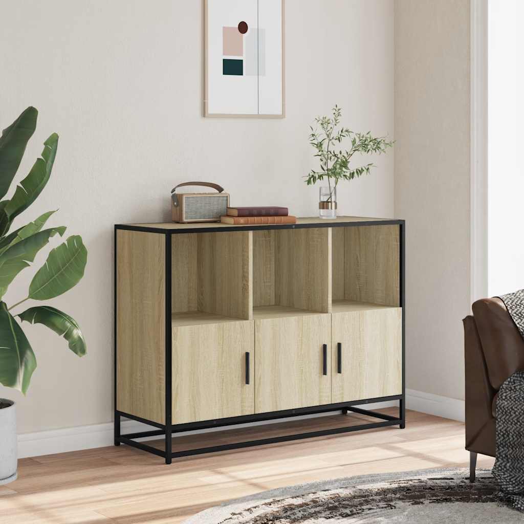 Buffet chêne sonoma 100x35x76 cm bois d'ingénierie - XIOS