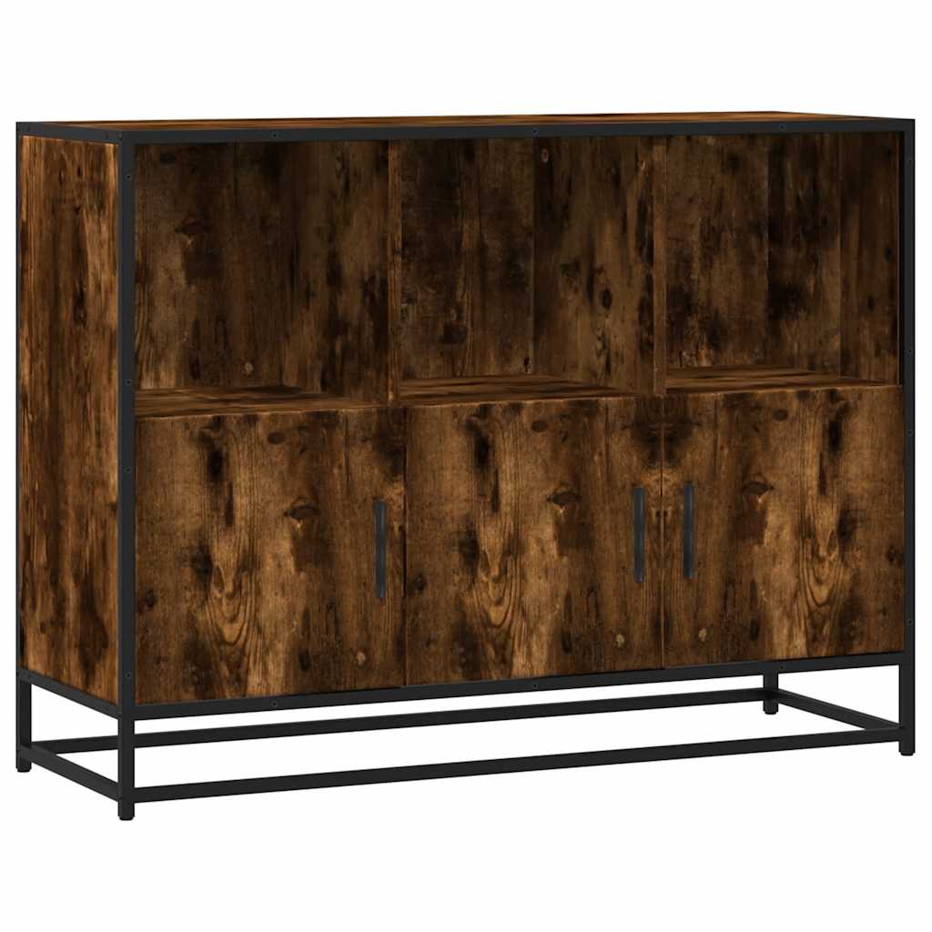 Buffet chêne fumé 100x35x76 cm bois d'ingénierie - XIOS