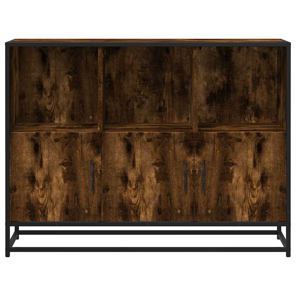 Buffet chêne fumé 100x35x76 cm bois d'ingénierie - XIOS