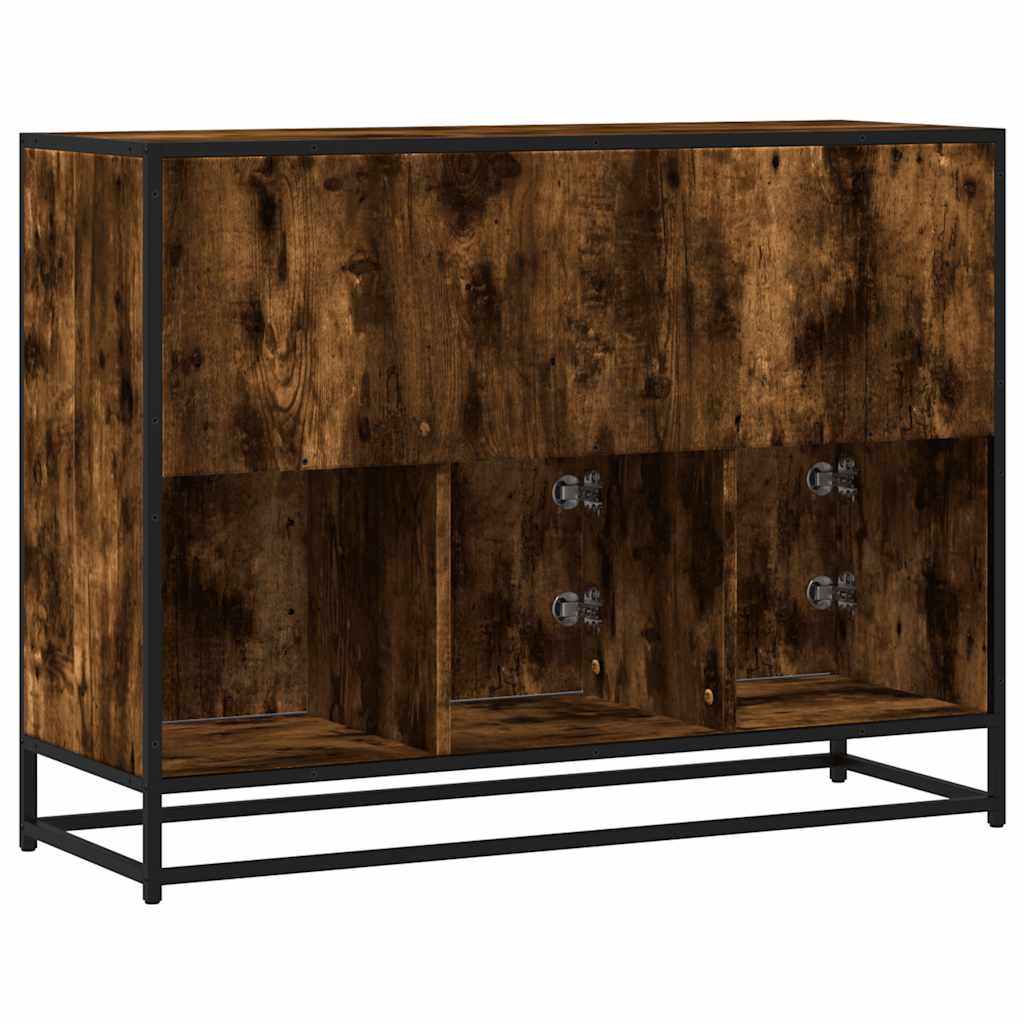 Buffet chêne fumé 100x35x76 cm bois d'ingénierie - XIOS