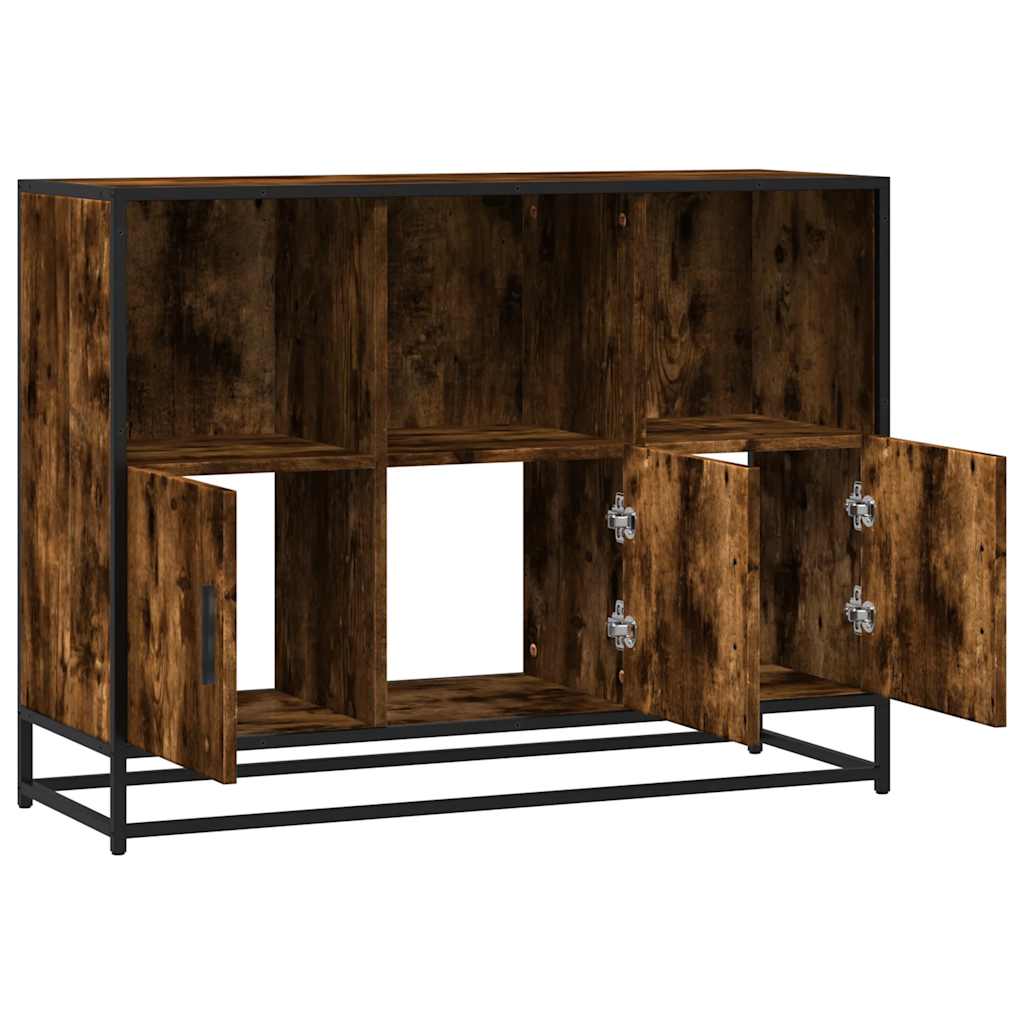 Buffet chêne fumé 100x35x76 cm bois d'ingénierie - XIOS