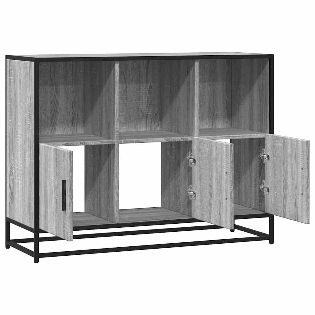 Buffet sonoma gris 100x35x76 cm bois d'ingénierie - XIOS