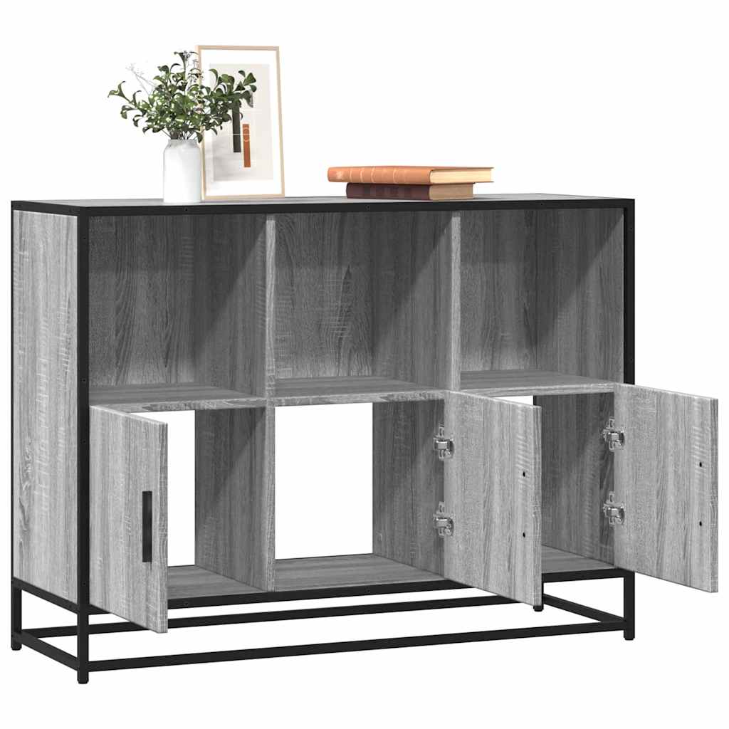 Buffet sonoma gris 100x35x76 cm bois d'ingénierie - XIOS
