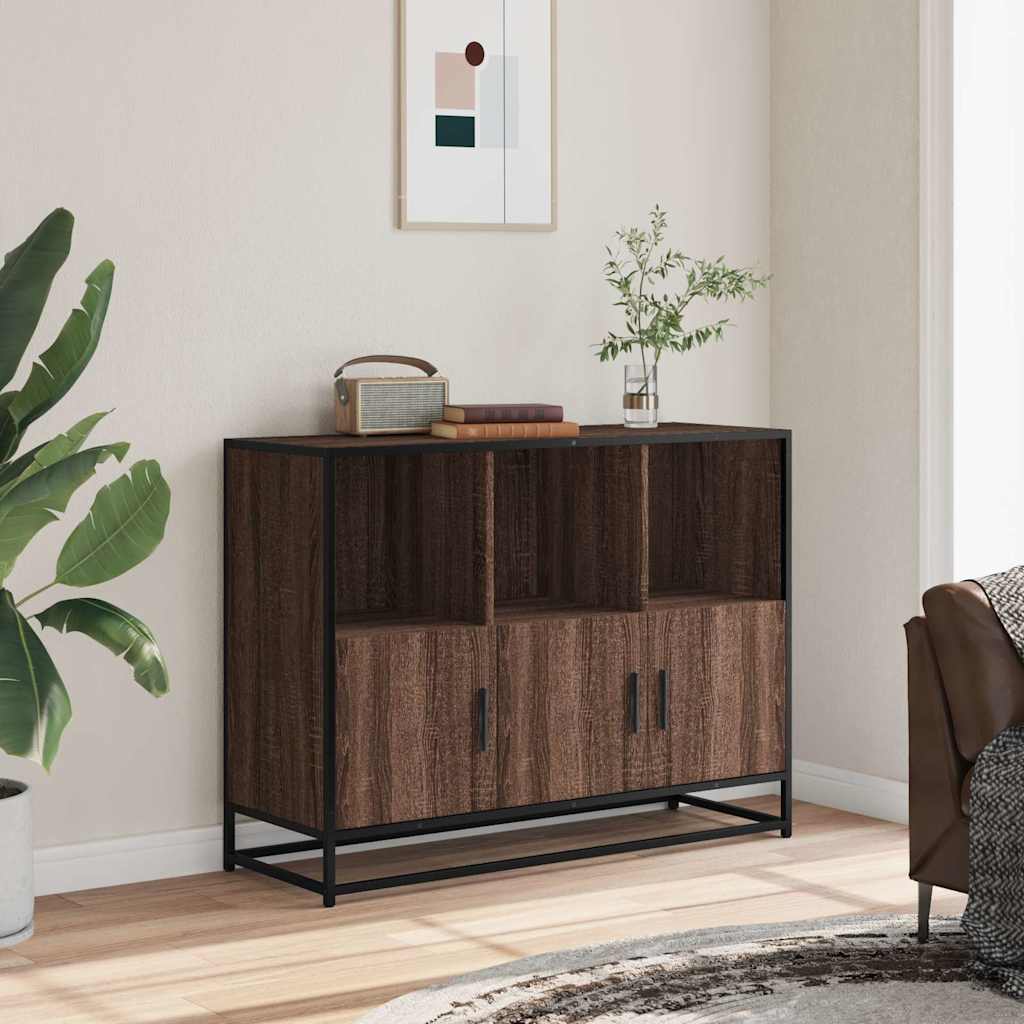 Buffet chêne marron 100x35x76 cm bois d'ingénierie - XIOS