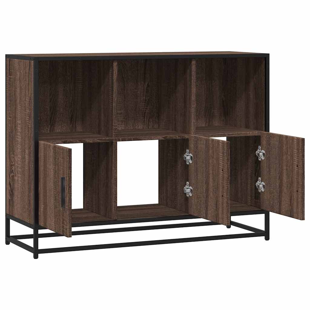 Buffet chêne marron 100x35x76 cm bois d'ingénierie - XIOS