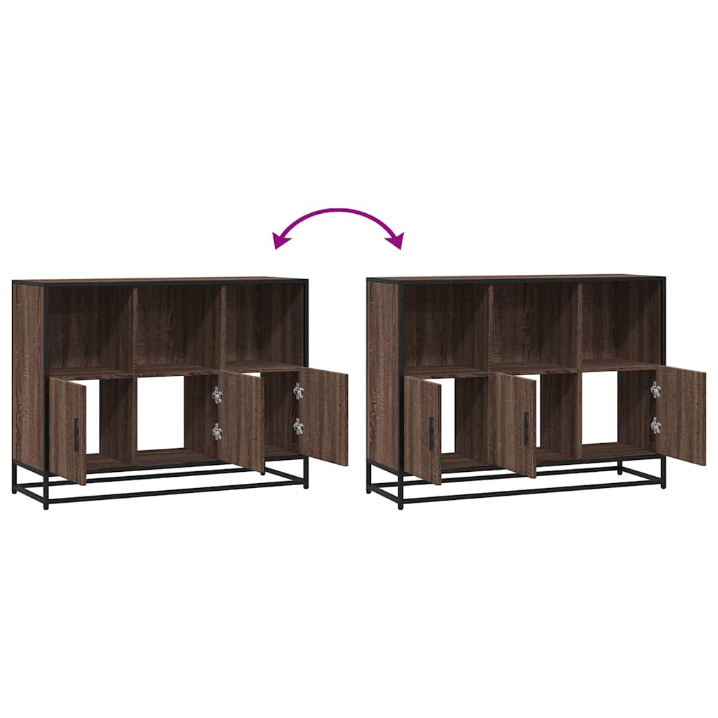 Buffet chêne marron 100x35x76 cm bois d'ingénierie - XIOS