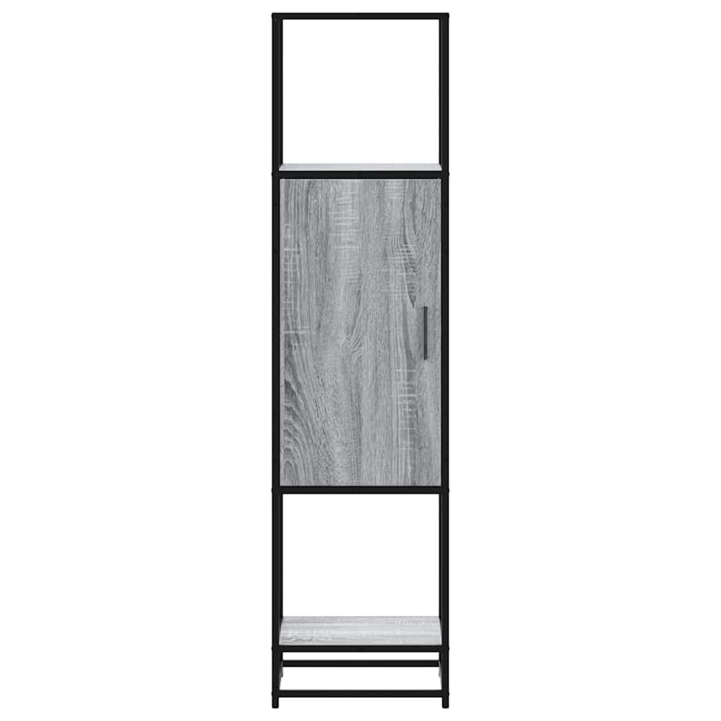 Buffet haut sonoma gris 35,5x35x139 cm bois d'ingénierie métal - XIOS