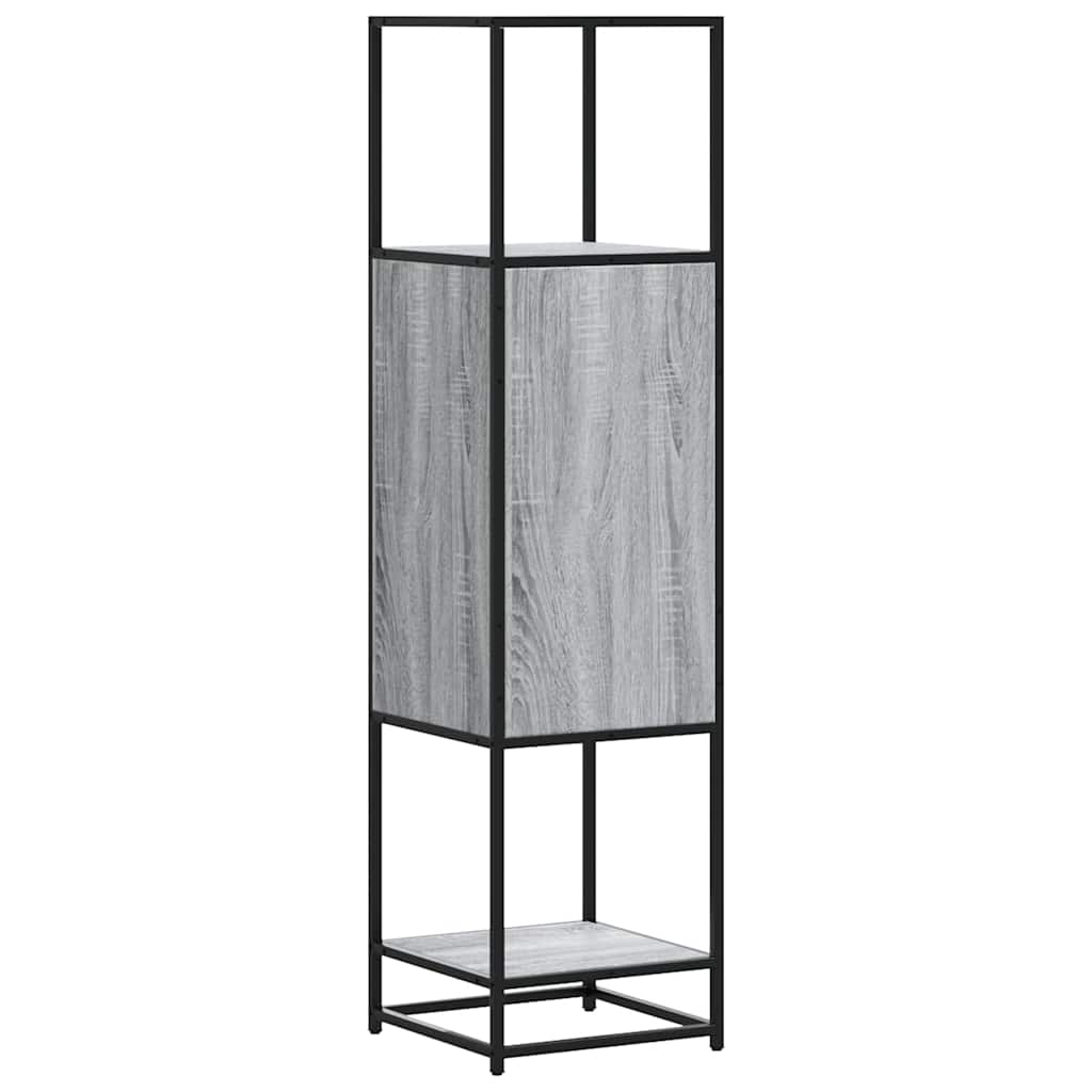 Buffet haut sonoma gris 35,5x35x139 cm bois d'ingénierie métal - XIOS