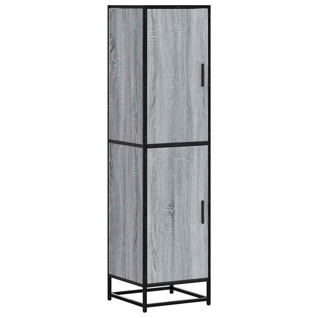 Buffet haut sonoma gris 35,5x35x139 cm bois d'ingénierie métal - XIOS
