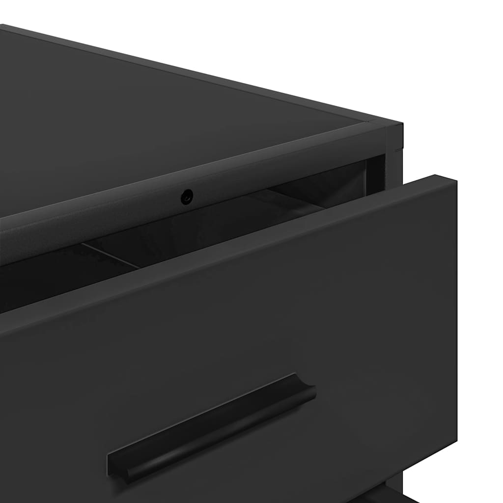 Armoire à tiroirs noir 70x41x56 cm bois d'ingénierie - XIOS