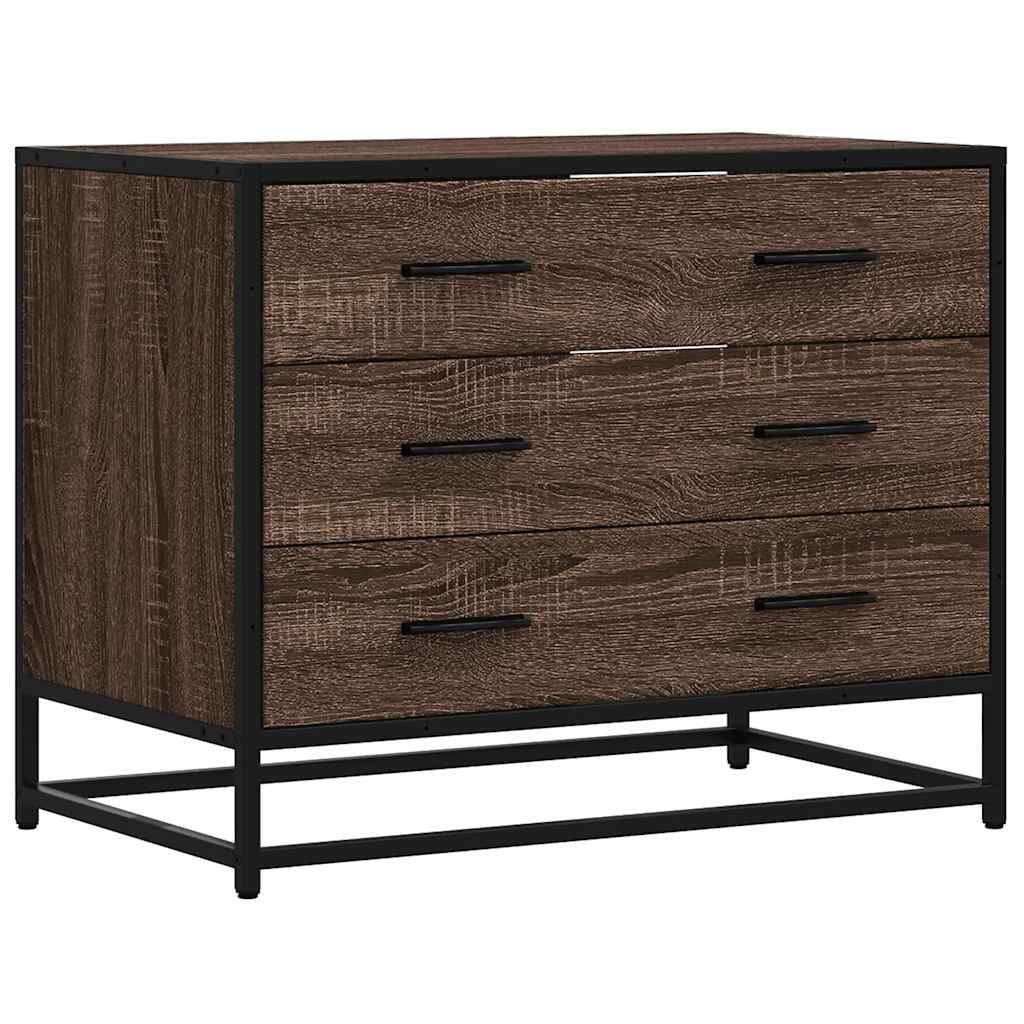 Commode chêne marron 70x41x56 cm bois d'ingénierie - XIOS